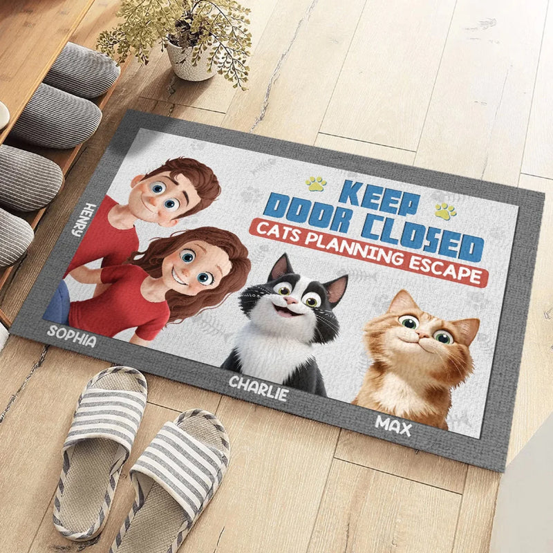 In A World Full Of Chaos, Cats Bring Peace - Cat Personalized Custom Home Decor Decorative Mat - House Warming Gift For Pet Owners, Pet Lovers