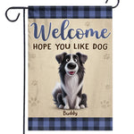 Custom Name Dog Lover Welcome Decor - Personalized Flag
