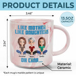 Custom Name Funny Mother Daughter Gifts - Personalized Marble Mug