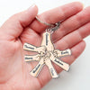 Where Love Grows - Family Personalized Custom Shaped Acrylic Keychain - Gift For Mom, Grandma