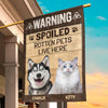 Custom Photo Happiness Is A Wagging Tail - Dog & Cat Personalized Custom Flag - Gift For Pet Owners, Pet Lovers