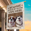 Beware Spoiled Rotten Dog Lives Here - Dog Personalized Custom Flag - Gift For Pet Owners, Pet Lovers