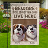 Beware Spoiled Rotten Dog Lives Here - Dog Personalized Custom Flag - Gift For Pet Owners, Pet Lovers