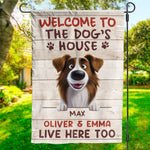 Custom Name Dog's House Gifts for Dog Lovers - Personalized Flag
