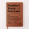 Work Forecast - Coworker Personalized Custom Leather Journal - Appreciation, Retirement Gift For Coworkers, Work Friends, Colleagues