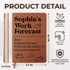 Work Forecast - Coworker Personalized Custom Leather Journal - Appreciation, Retirement Gift For Coworkers, Work Friends, Colleagues