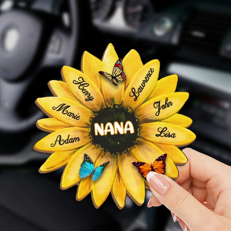 A Heartfelt Gesture To Show How Much They Mean To You - Family Personalized Custom Car Visor Clip - Gift For Mom, Grandma