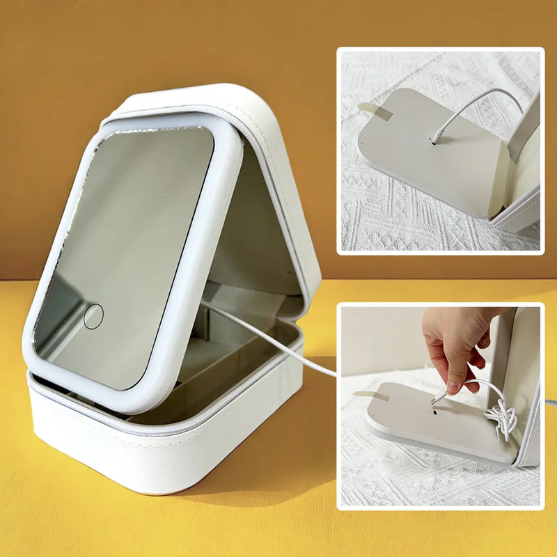 Like A Butterfly, Shine As You Transform - Family Personalized Custom Jewelry Box LED Makeup - Gift For Yourself, Best Friends, Siblings, Family Members