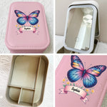 Custom Name Butterfly Makeup Gifts - Personalized Makeup Box
