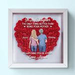 Custom Name Mother Daughter Gifts - Personalized Flower Shadow Box