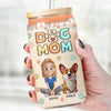 A Fur Mom’s Love Is Forever - Dog & Cat Personalized Custom Glass Cup, Iced Coffee Cup -  Gift For Pet Owners, Pet Lovers