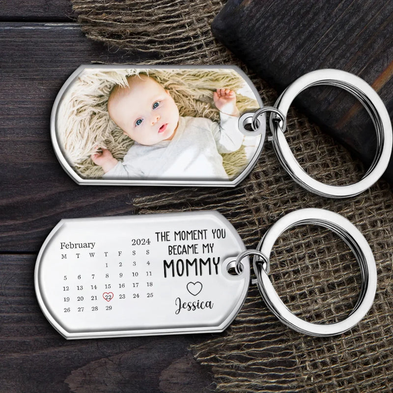 Custom Photo New Mom Gifts - Personalized Keychain