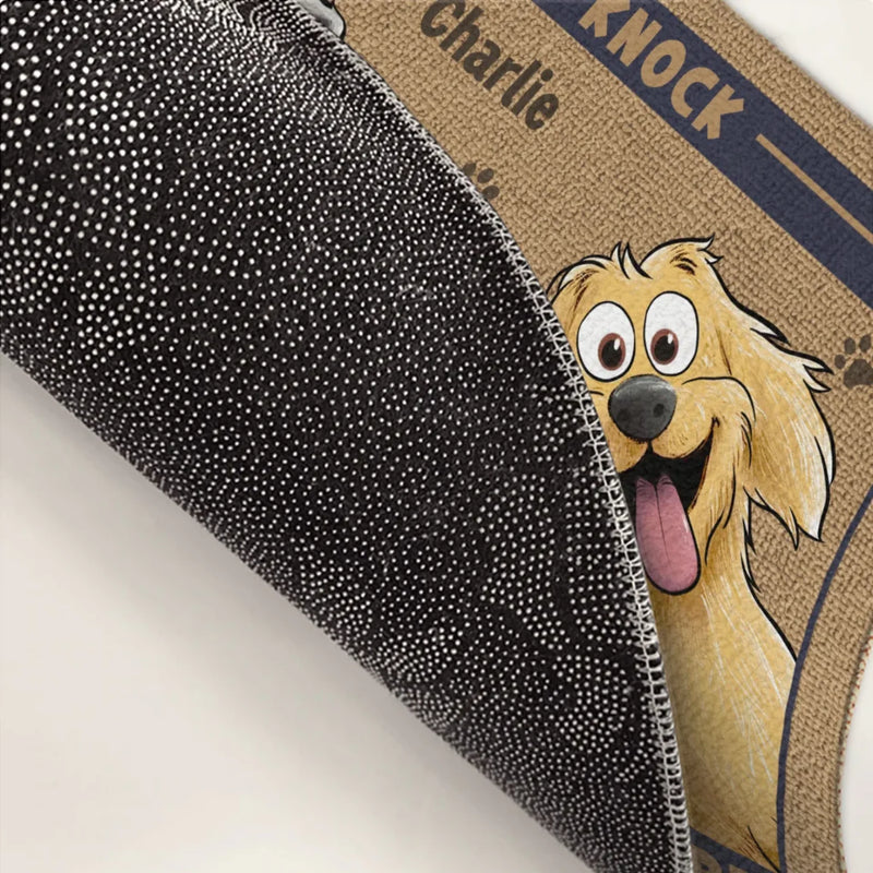 Our Security System Runs On Treats - Dog Personalized Custom Home Decor Decorative Mat - House Warming Gift For Pet Owners, Pet Lovers