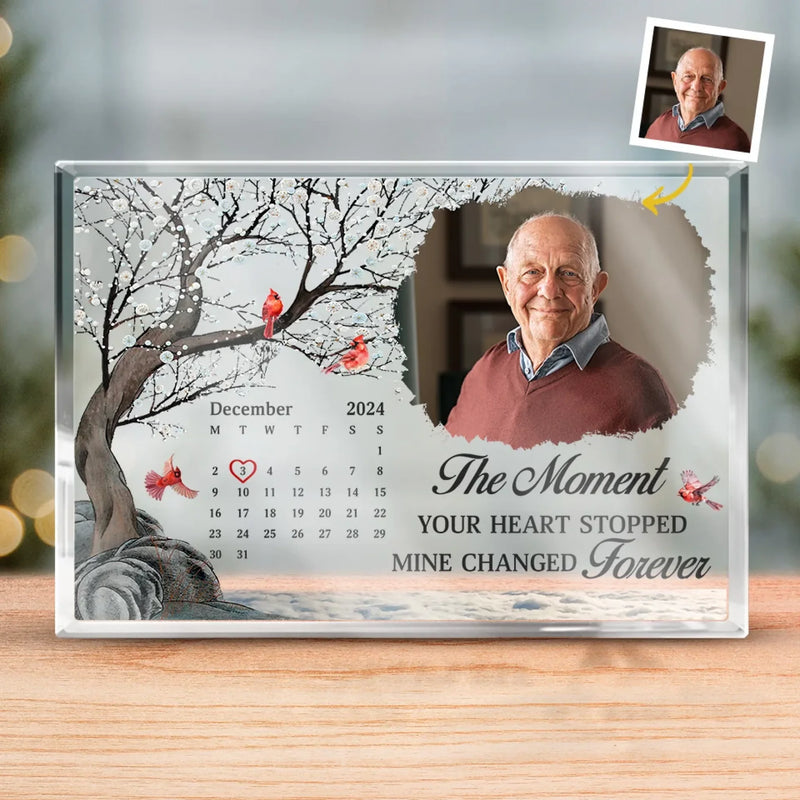 Custom Photo One Day, We’ll Meet Again In His Light - Memorial Personalized Custom Rectangle Shaped Acrylic Plaque - Sympathy Gift For Family Members