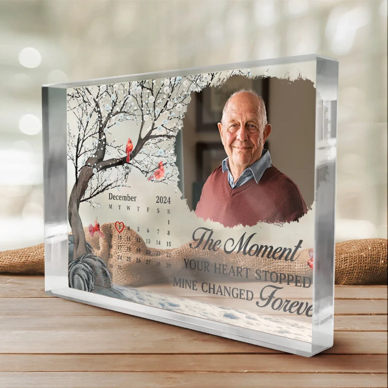 Custom Photo One Day, We’ll Meet Again In His Light - Memorial Personalized Custom Rectangle Shaped Acrylic Plaque - Sympathy Gift For Family Members