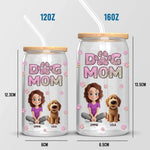Custom Name Dog Mom Gifts for Women - Personalized Glass Cup