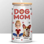 Custom Name Dog Mom Gifts - Personalized Glass Cup