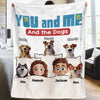 Just Us And The Paws We Love - Dog Personalized Custom Blanket - Gift For Pet Owners, Pet Lovers