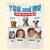 Just Us And The Paws We Love - Dog Personalized Custom Blanket - Gift For Pet Owners, Pet Lovers
