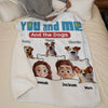 Just Us And The Paws We Love - Dog Personalized Custom Blanket - Gift For Pet Owners, Pet Lovers