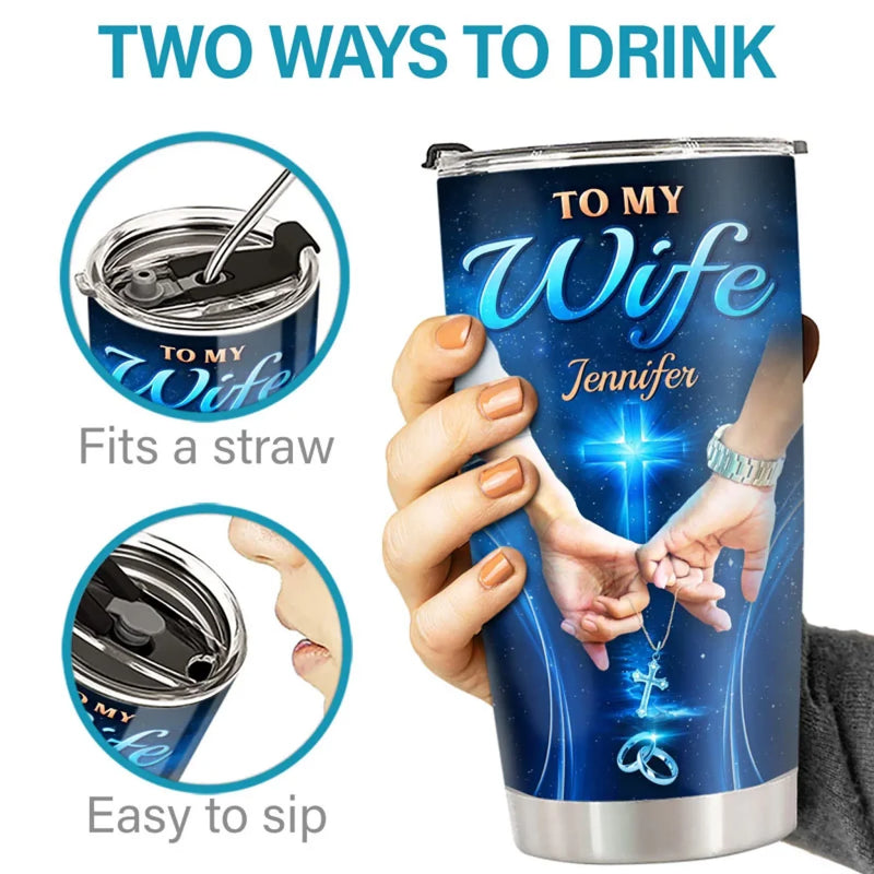 Custom Tumbler - Personalized Anniversary Wedding Gifts For Husband And Wife, Him And Her - Infinite Love, Infinite Us