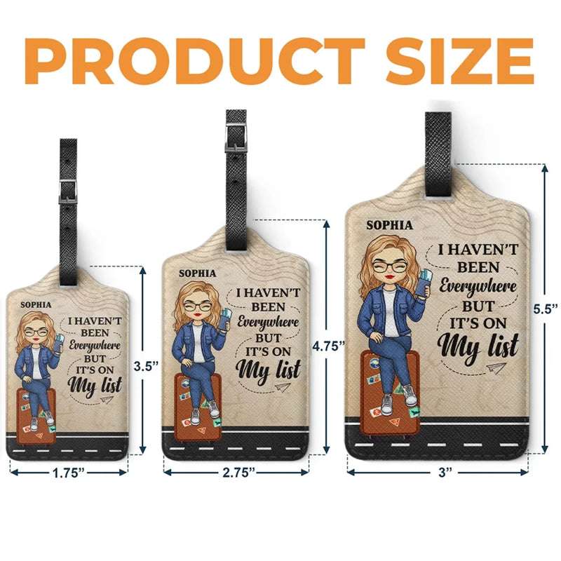 Travel Far, Live Fully - Travel Personalized Custom Luggage Tag - Holiday Vacation Gift, Gift For Adventure Travel Lovers