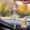 Custom Photo A Life Well Lived, A Love Well Shared - Memorial Personalized Custom Metal Car Hanging Ornament With Charm - Sympathy Gift For Family Members