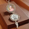 Custom Photo A Life Well Lived, A Love Well Shared - Memorial Personalized Custom Metal Car Hanging Ornament With Charm - Sympathy Gift For Family Members