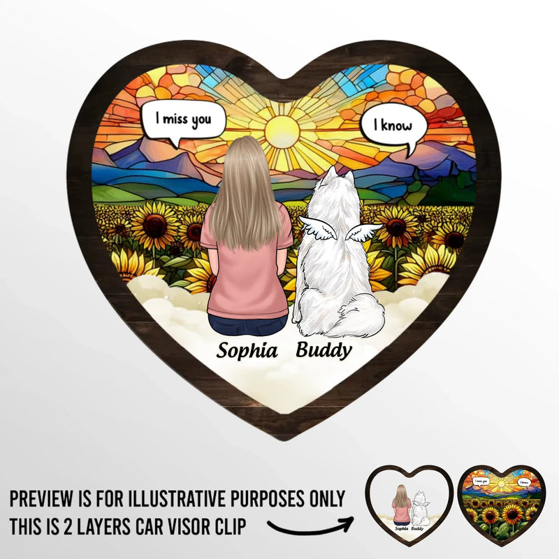 Custom Pet Memorial Gifts for Dog Lovers - Personalized Car Visor Clip