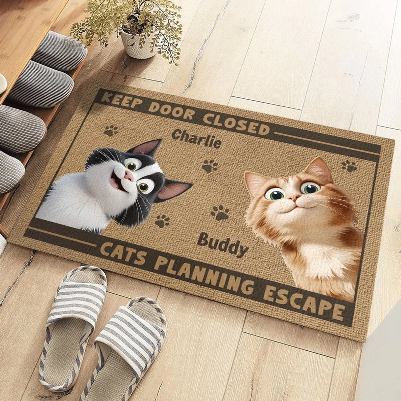 Custom Name Funny Cat Lover Gifts - Personalized Doormat
