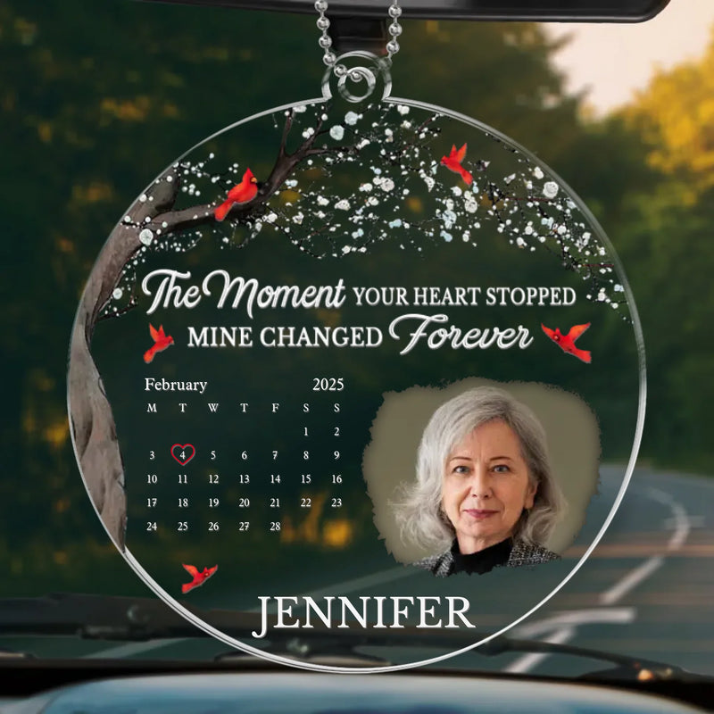 Custom Photo Memorial Calendar - Personalized Car Ornament