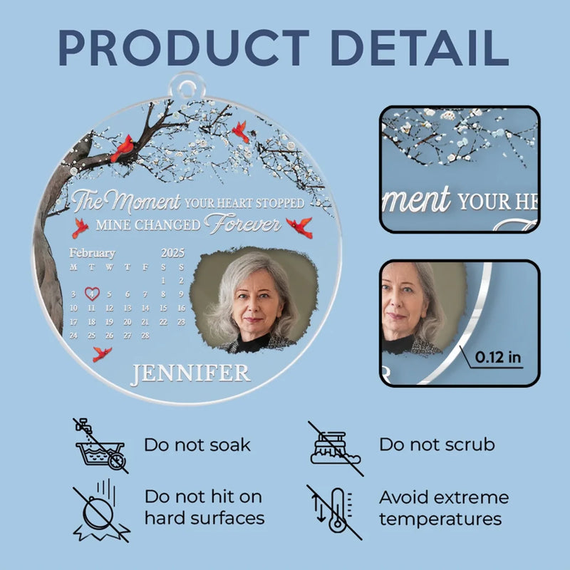 Custom Photo Memorial Calendar - Personalized Car Ornament
