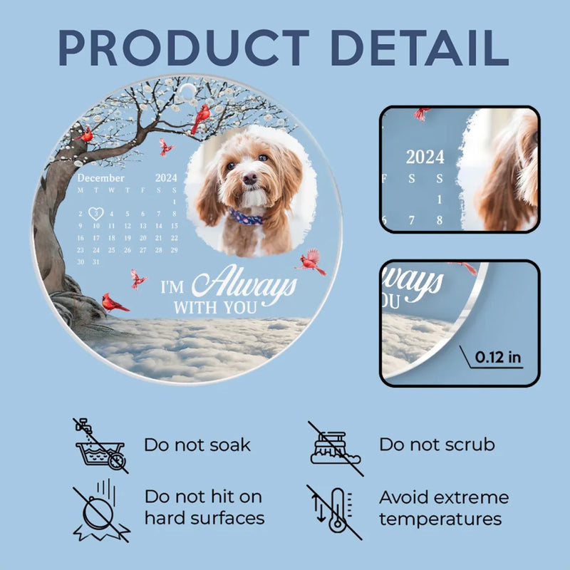 Custom Photo Best Friend Is Never Forgotten - Memorial Personalized Custom Car Ornament - Acrylic Custom Shaped - Sympathy Gift For Pet Owners, Pet Lovers