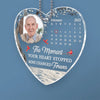 Custom Photo A Piece Of My Heart Left The Day God Called You Home - Memorial Personalized Custom Car Ornament - Acrylic Custom Shaped - Sympathy Gift For Family Members