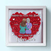 Mom And Daughter Forever - Family Personalized Custom Flower Shadow Box - Mother's Day, Gift For Mom, Grandma