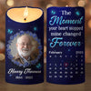 Custom Photo Though Absent, You Remain Ever Near - Memorial Personalized Custom LED Candle - Sympathy Gift For Family Members