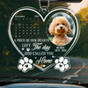 Custom Photo Forever My Furry Angel - Memorial Personalized Custom Car Ornament - Acrylic Custom Shaped - Sympathy Gift For Pet Owners, Pet Lovers
