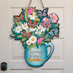 Custom Name Butterfly Grandma Gifts - Personalized Wood Sign