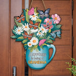 Custom Name Butterfly Grandma Gifts - Personalized Wood Sign