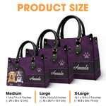 Custom Name Dog Lover Gifts - Personalized Leather Handbag