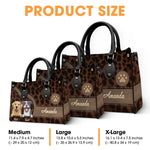 Custom Name Dog Lover Gifts - Personalized Leather Handbag