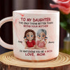Her Love Is My Greatest Strength - Family Personalized Custom Marble Mug - Gift For Mom, Daughter