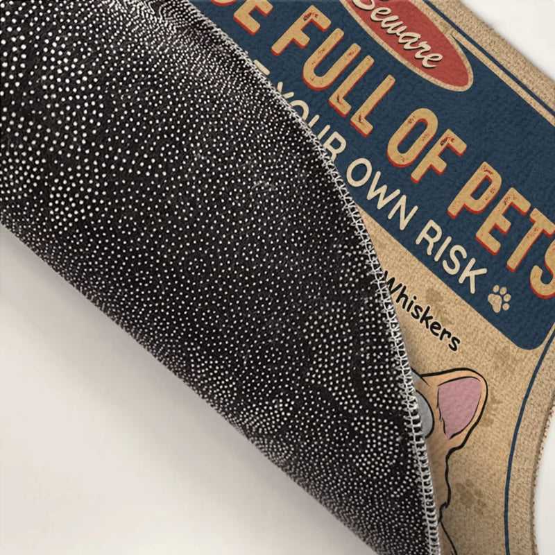 Custom Name House Full of Pets Gifts for Pet Lovers - Personalized Doormat