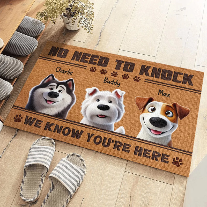 Custom Pet Name Dog Lover Welcome Gifts - Personalized Doormat