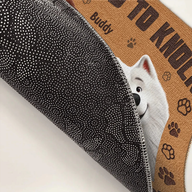 Custom Name Dog Welcome Decor - Personalized Doormat