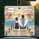Custom Name Memorial Dad Gifts - Personalized Car Ornament