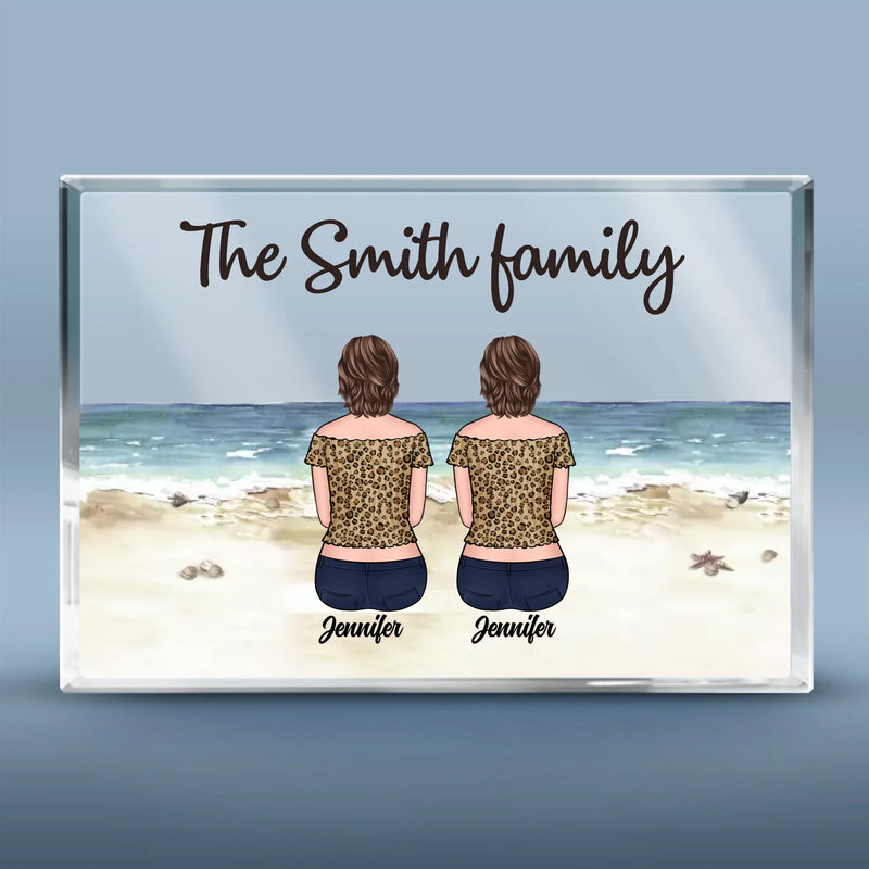 Beach Squad Goals - Family Personalized Custom Rectangle Shaped Acrylic Plaque - Gift For Family Members
