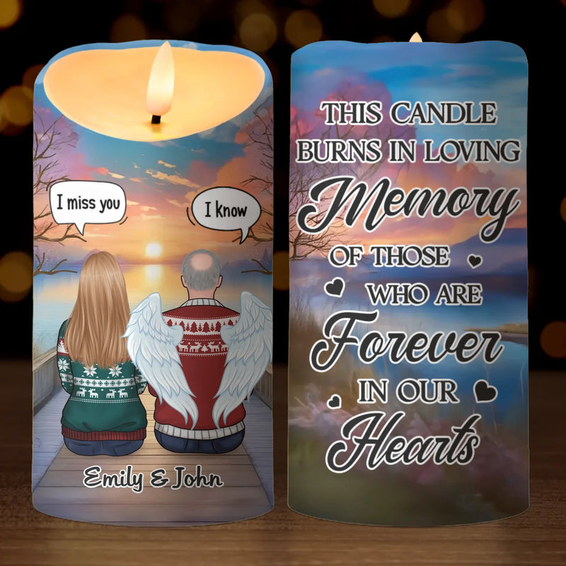 In Our Memories, You Are Always Present - Memorial Personalized Custom LED Candle - Sympathy Gift, Christmas Gift For Family Members