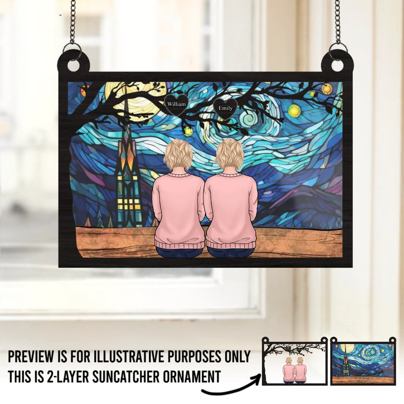 The Family Is One Of Nature's Masterpieces - Family Personalized Window Hanging Suncatcher - Gift For Family Members