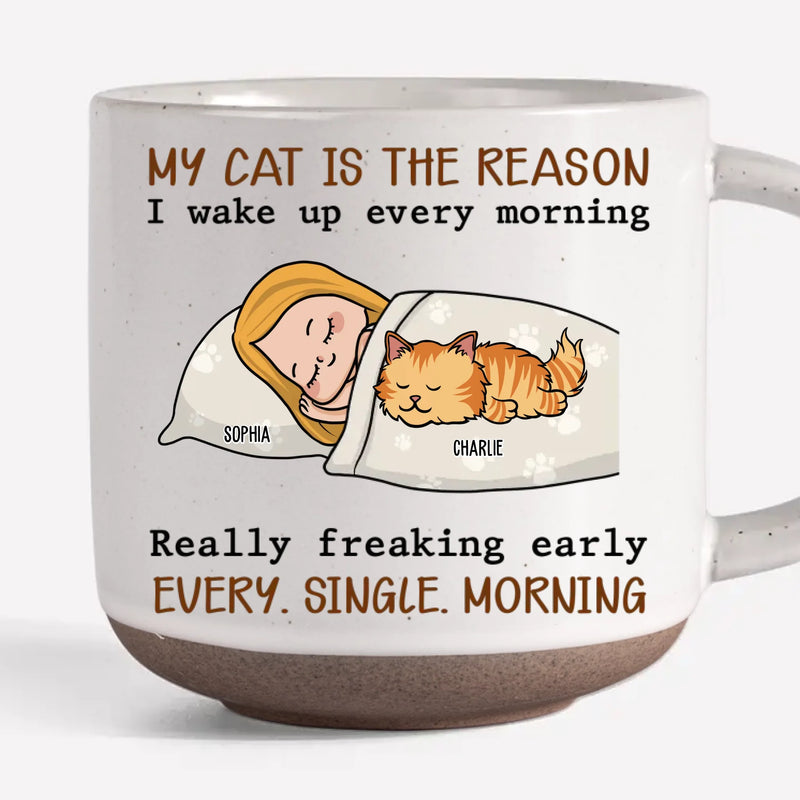 Custom Name Funny Cat Gifts for Cat Lovers - Personalized Pottery Mug